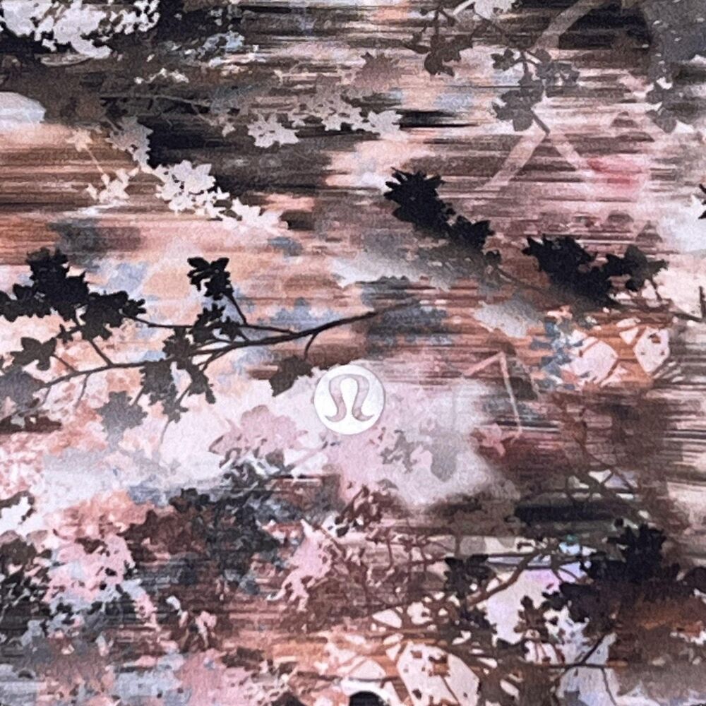 Lululemon Leggings Womens 4 High Rise Pink Brown Abstract Print Yoga LW5DM9S - Picture 8 of 12